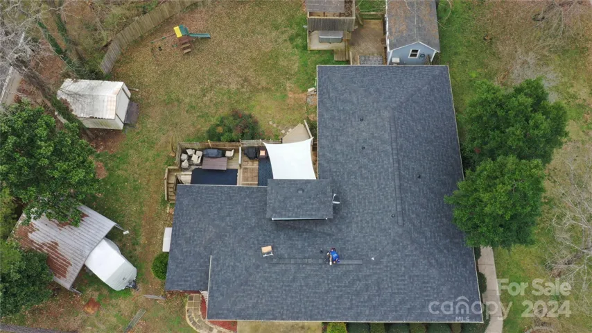 Aerial of new roof