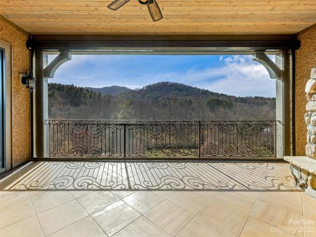 A deck offering breathtaking mountain views...
