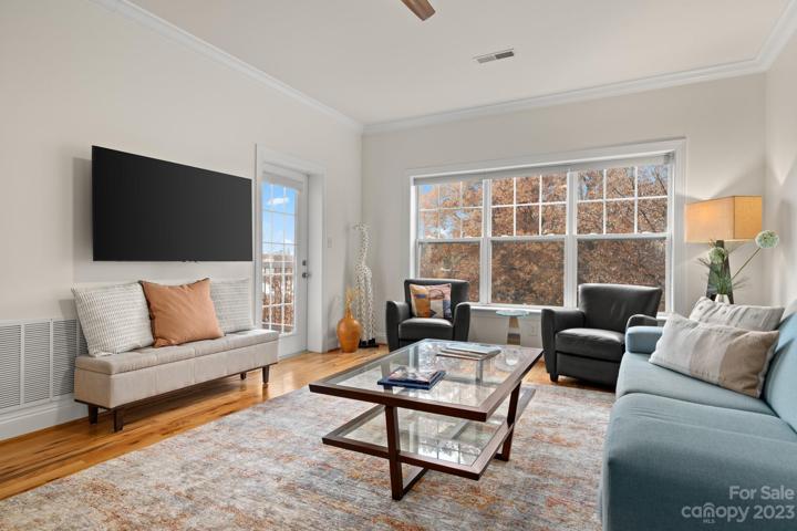 Southwestern exposure floods the rooms with light.