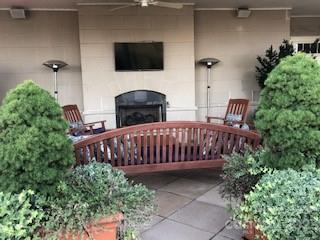 Outdoor Fireplace on Rooftop terrace