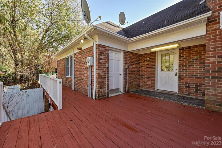 Rear deck off the mud room and office