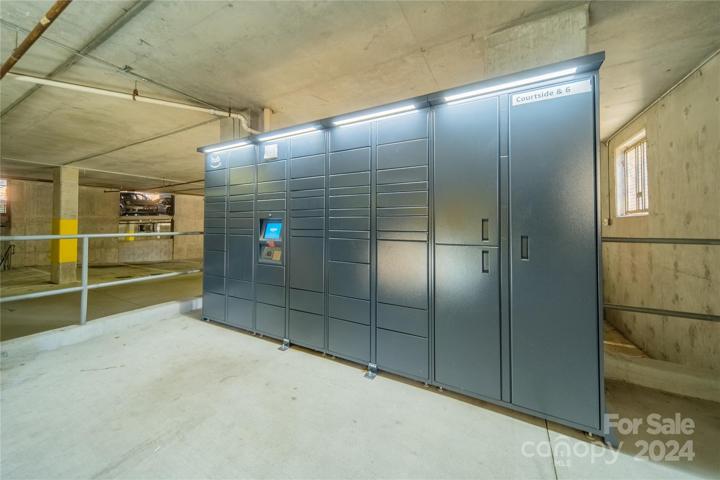 Amazon Lockers in the parking deck