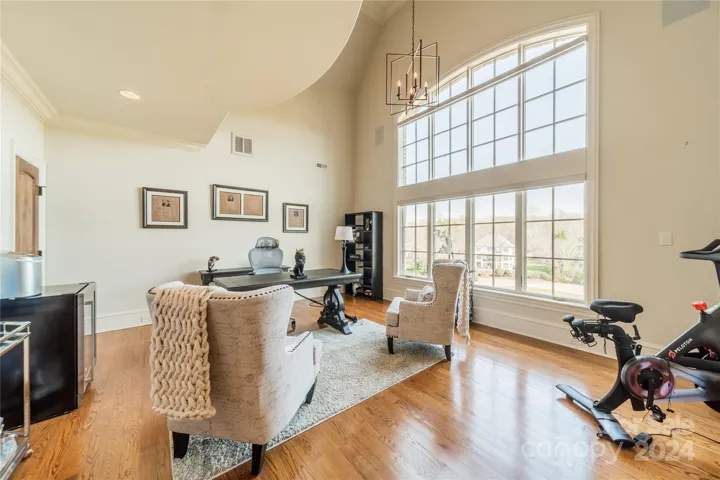 Office, overlooking golf course