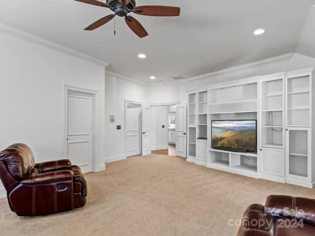 2nd floor Living space with 2 rooms and 2 baths flanking living space