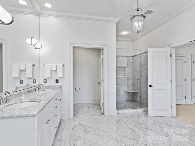 (3) 2nd Floor Ensuite Bath w/ walk in marble shower