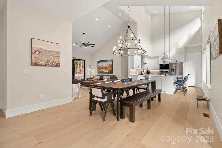 Dining open to kitchen & living areas