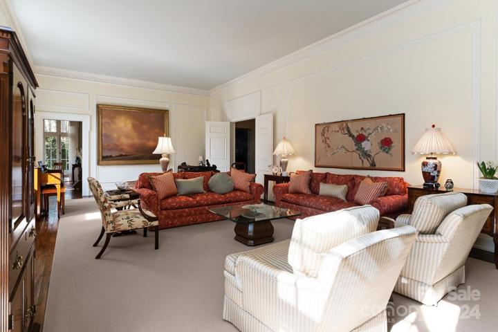 Living Room with High Ceilings