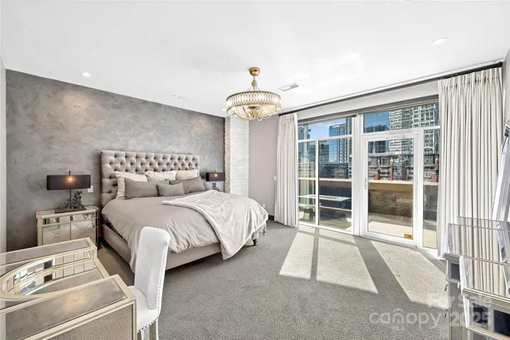 Primary suite with access to the main terrace.