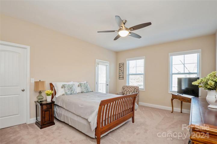 2nd Bedroom with balcony and large walk-in closet