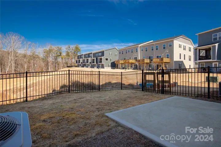 Fenced backyard