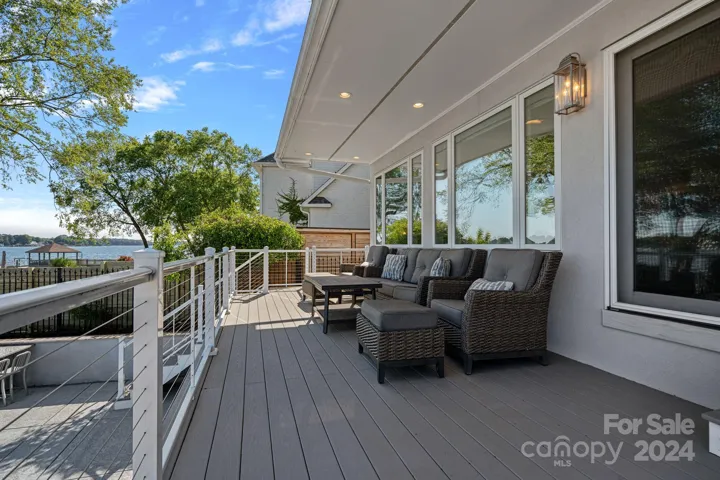 Back deck overlooks the pool and of course, the lake!