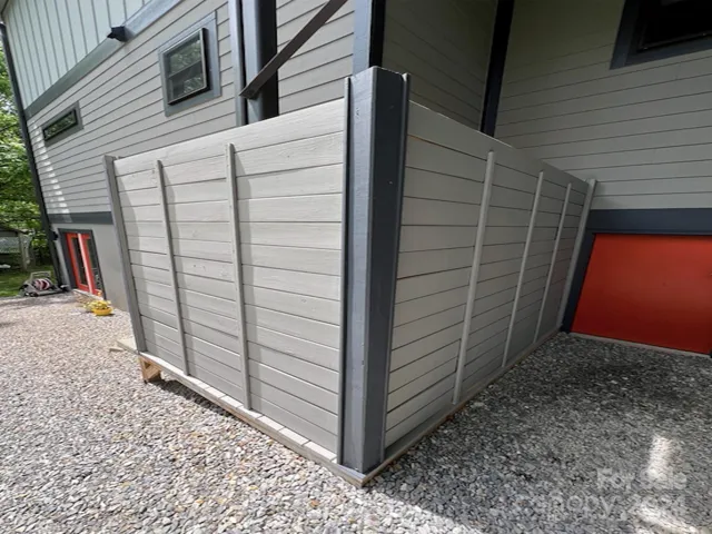 Exterior of outside shower