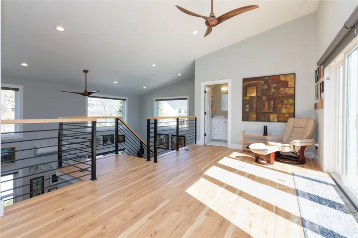 Loft bedroom/office in main house with full bathroom