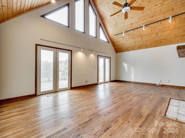 Beautiful trex deck just outside the double set of doors.