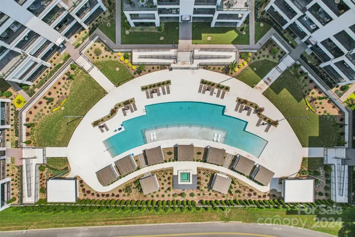 Gorgeous new landscape surrounding resort pool