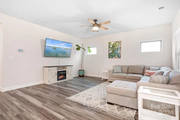 Open floor plan, perfect for entertaining. This is what you see across from your kitchen island.