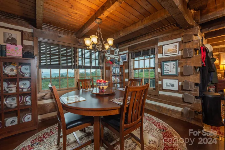 Hearthstone Timbers can be admired throughout the interior