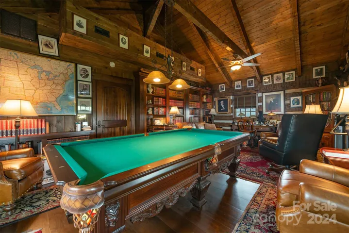 Spacious enough for billiards, cozy enough for snuggling