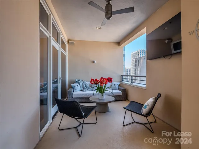 Main covered patio with sunset views