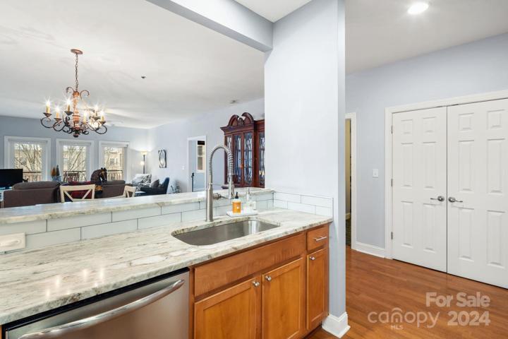 Granite countertops and maple cabinets