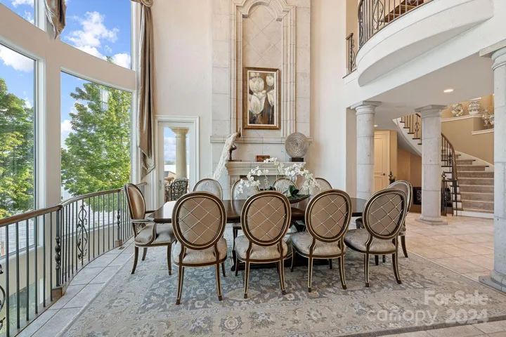 Transitional formal living and dining areas