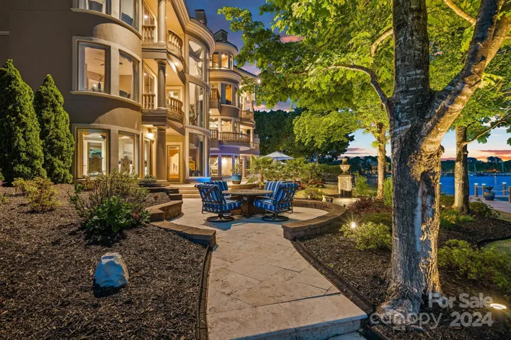 Tranquil backyard setting with amazing sunset views