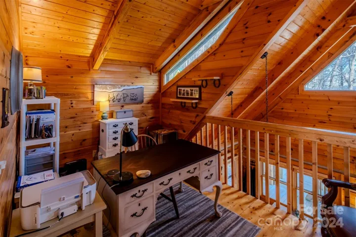 Loft area currently being used as an office space