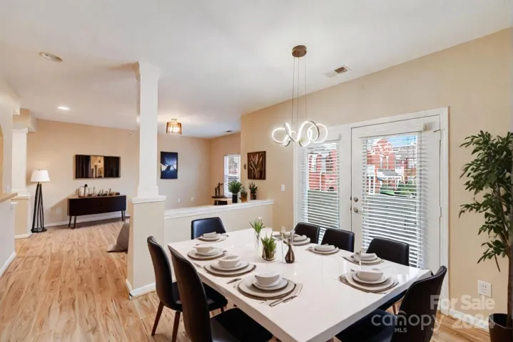 Virtually staged Dining Room