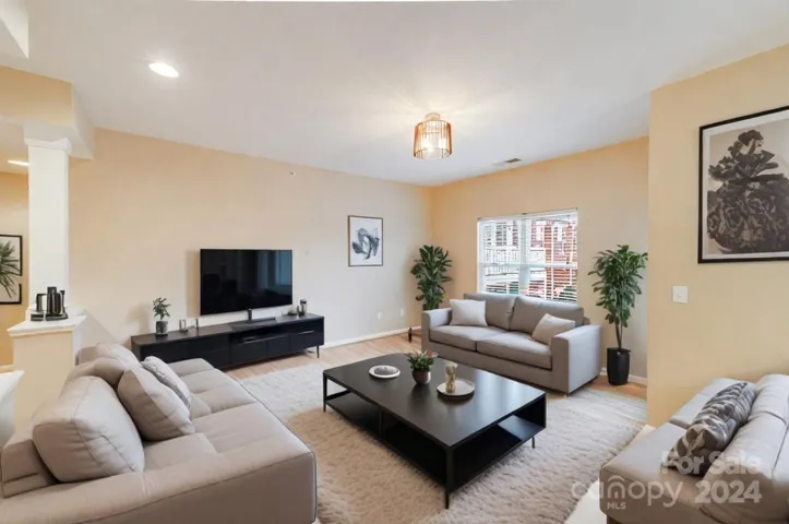 Virtually staged Living room