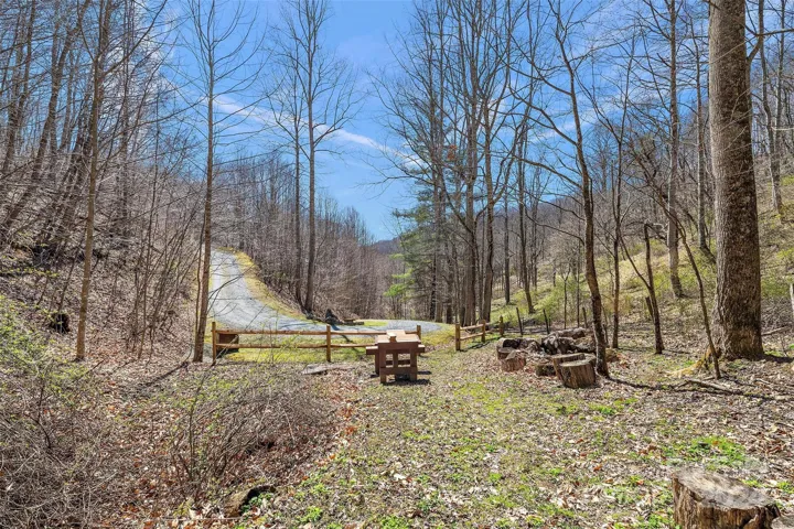 Picnic area off driveway