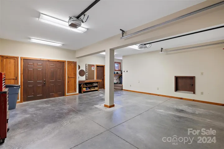 2-car, oversized garage with storage