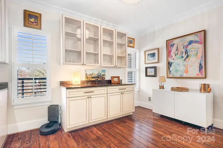Additional cabinets for storage or the perfect bar set up.
