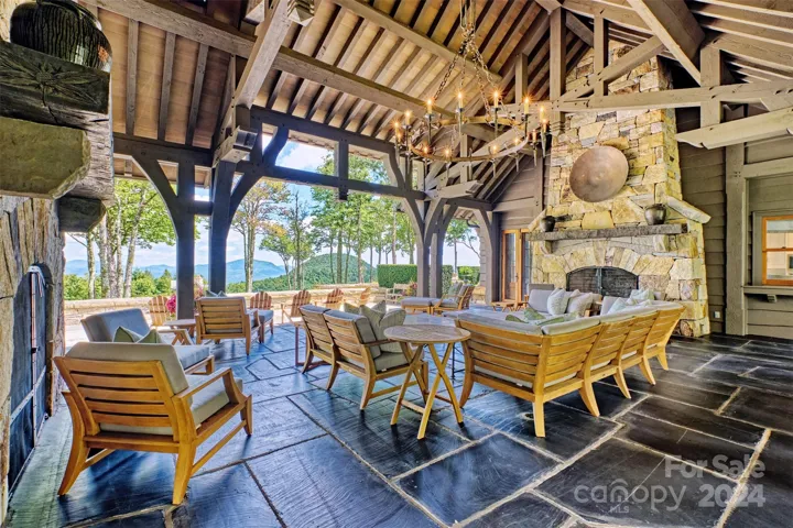 Manor home covered pavilion