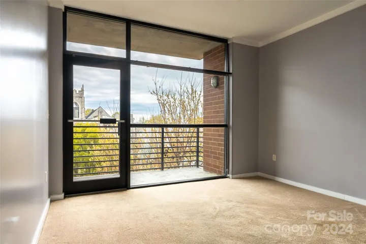 Open floor plan that boasts a nice living area. Imagine enjoying a cup of coffee off your balcony first thing in the morning!