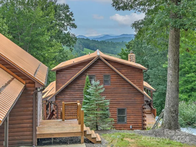 Long range mountain views from the rear of the home
