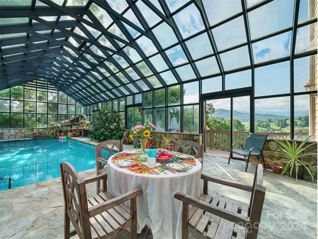 Gas Heated Saline Pool with Beautiful artificial Rock Fountain Fountain