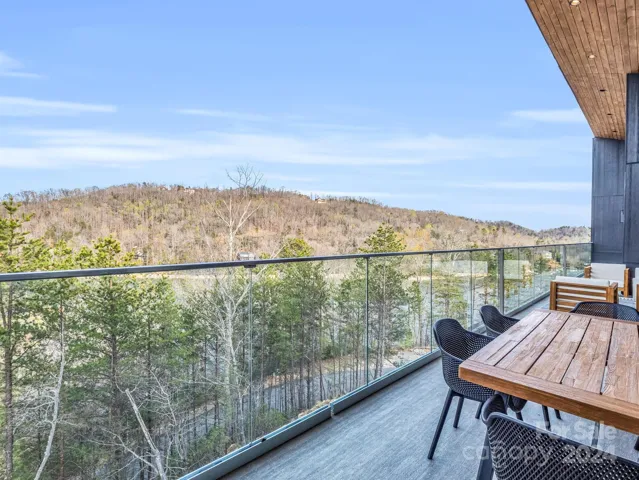 There are two balconies to take in the beautiful views/lake.