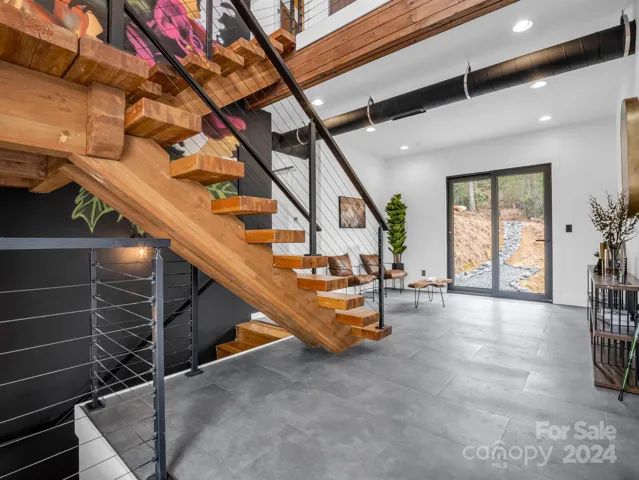 Second level entry way and seating area.