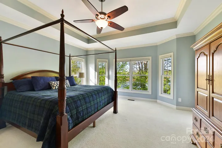 Primary Bedroom with lake view