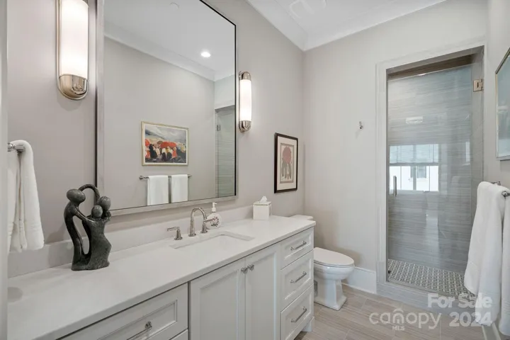 Oversized en suite in 3rd bedroom.