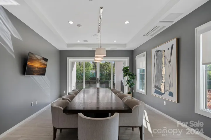 Boardroom hosts community events, or can be reserved at no cost by residents.