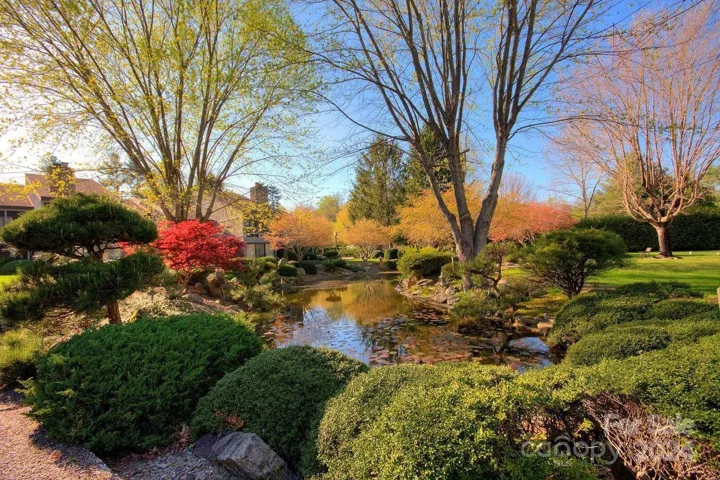 Pond area, beautiful landscaping in the Fall