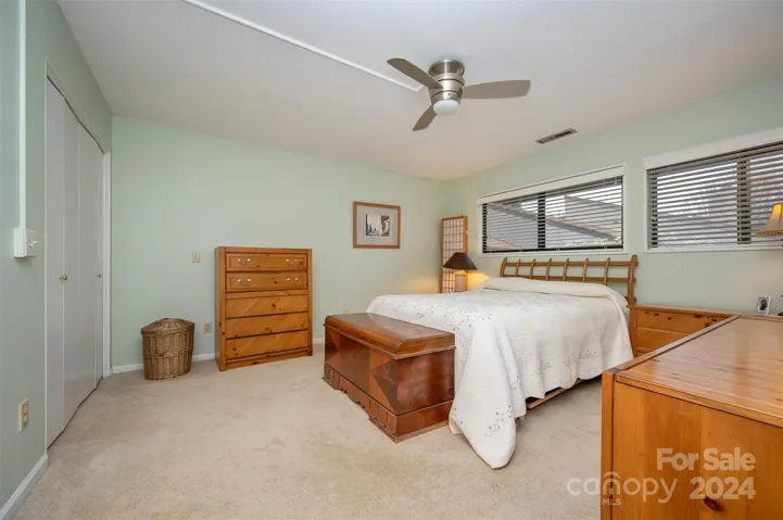Large primary bedroom with great light