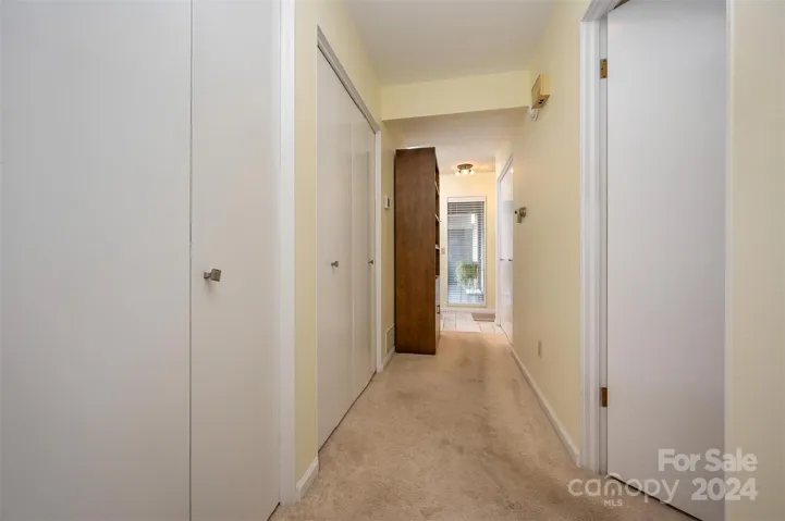 Looking into foyer from living room