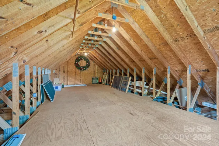 Unfinished space above the garage