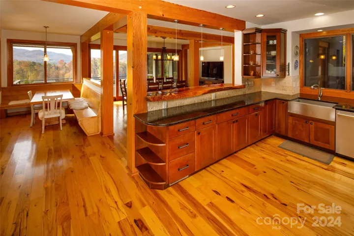 Open Kitchen to the dining areas
