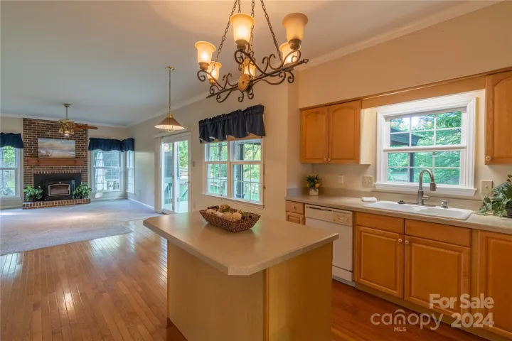 Kitchen is open to family room