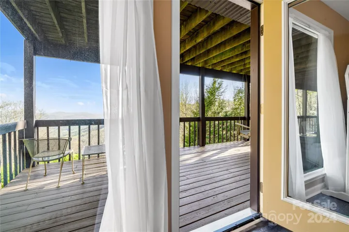 Lower-level deck access from the basement bedroom