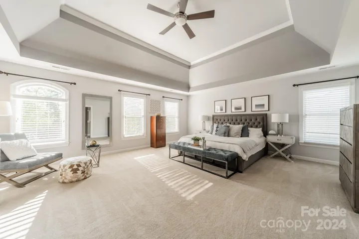 Primary Bedroom with Tray Ceiling!