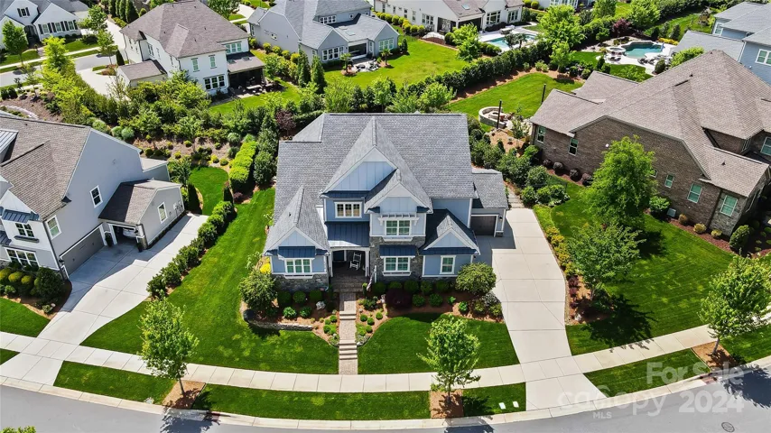 Aerial view of the property.